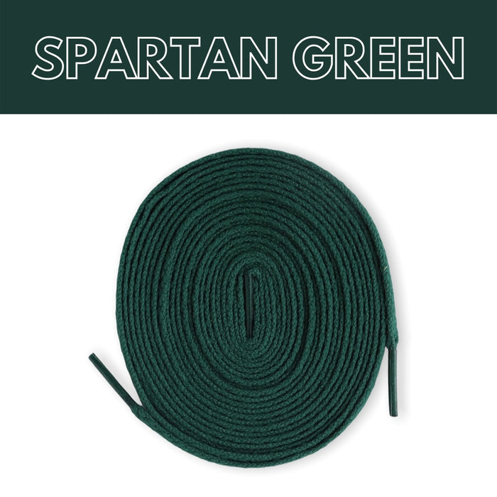 Flat Thin - Jordan 1 Laces Basics Flat Thin - Spartan Green | Team Green