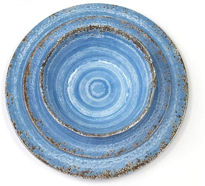 12-Piece Melamine Dinnerware Set - For Outdoor/Indoor Use ( Unbreakable )