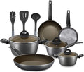 12-Piece Professional Hard Anodized Home Kitchen Ware Pots and Pan Set
