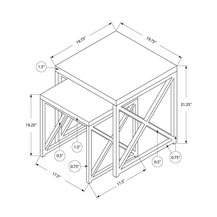 2 pcs Nesting Table