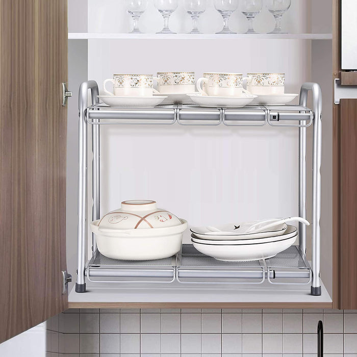 2-Tier Under Sink Expandable Cabinet Shelf