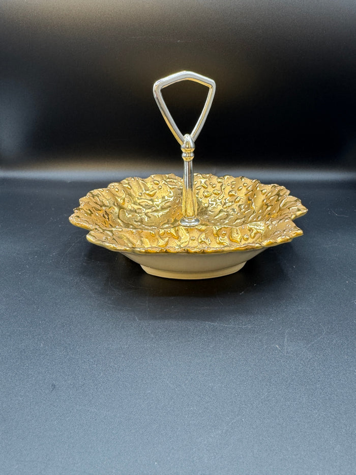 22K Weeping Gold Candy Dish 3 Section
