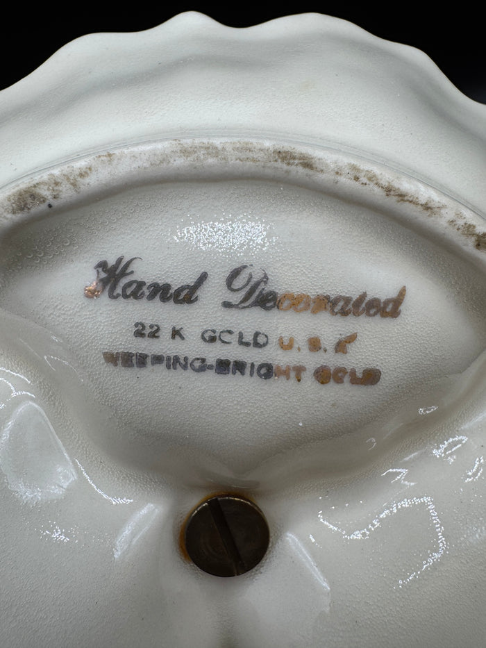 22K Weeping Gold Candy Dish 3 Section