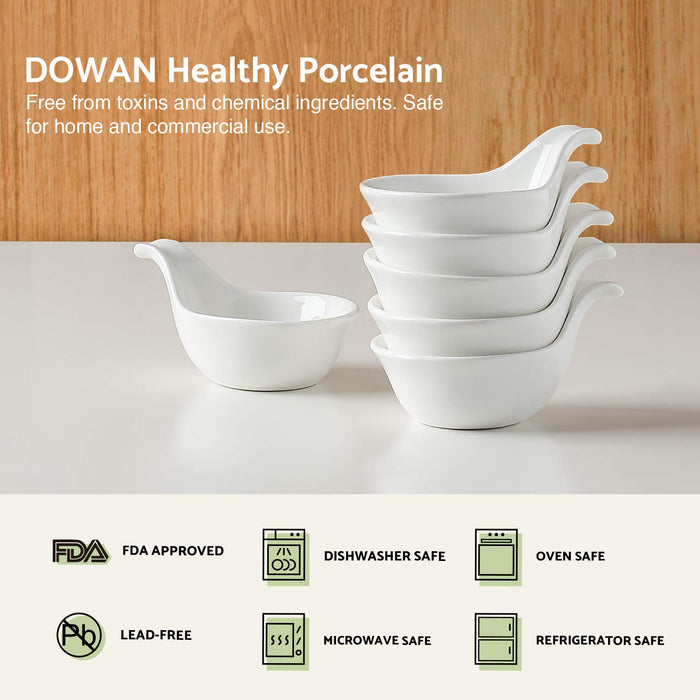 3 Ounce Porcelain Dipping Bowls Set of 6