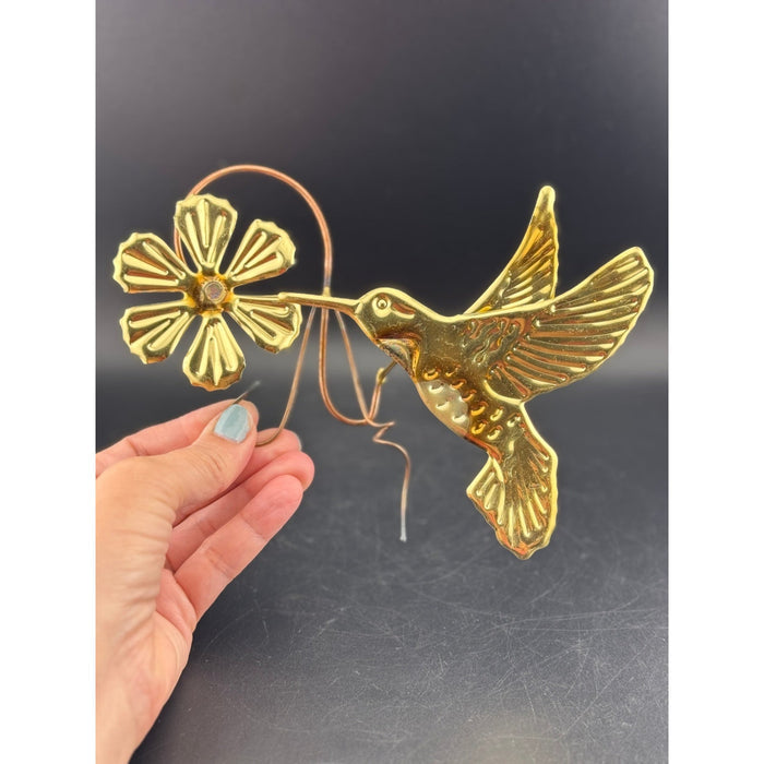 3-Piece HOMECO Brass Hummingbird Wall Hangers