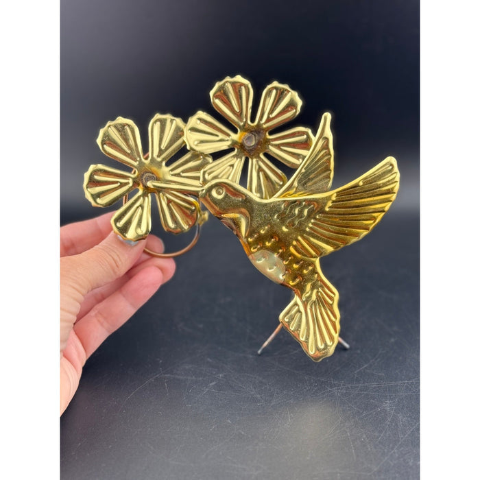 3-Piece HOMECO Brass Hummingbird Wall Hangers
