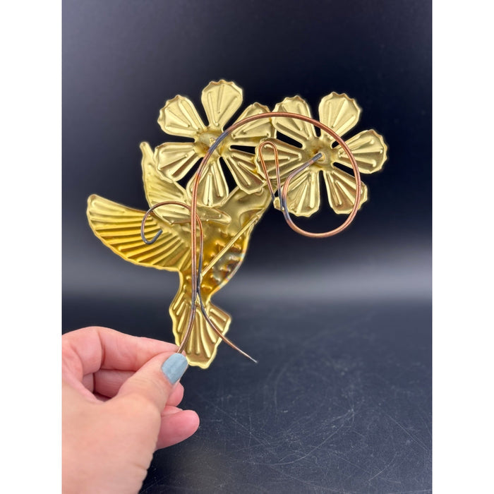 3-Piece HOMECO Brass Hummingbird Wall Hangers