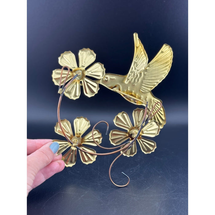 3-Piece HOMECO Brass Hummingbird Wall Hangers