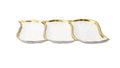 3-sectional Relish Dish with Gold Rim