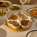 4-Compartment Snack Serving Tray With Lid