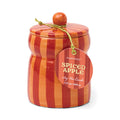 6.5oz Red Striped Cabana Lid Candle Spiced Apple