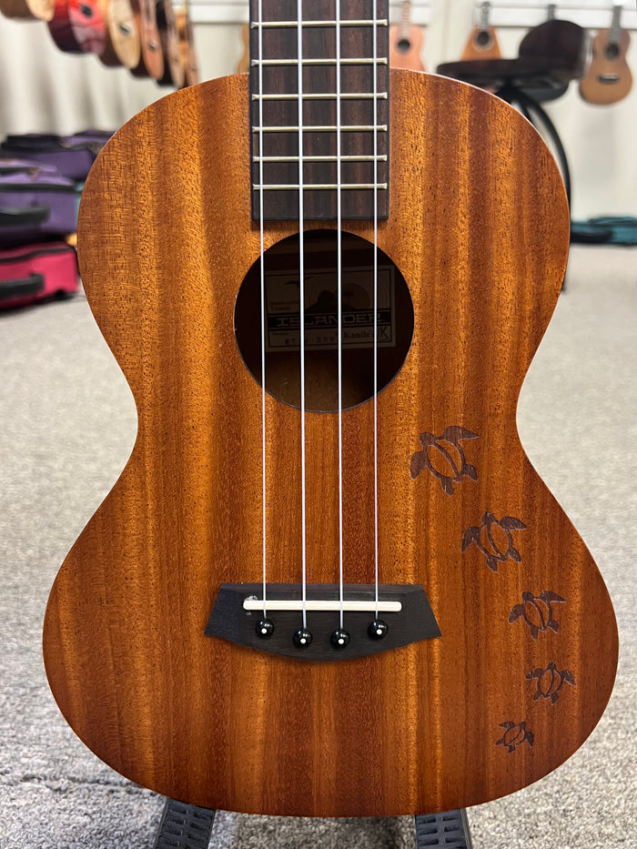 Islander by Kanile'a MT-4-HNS Mahogany Honu Tenor Ukulele - Turtle Inlay