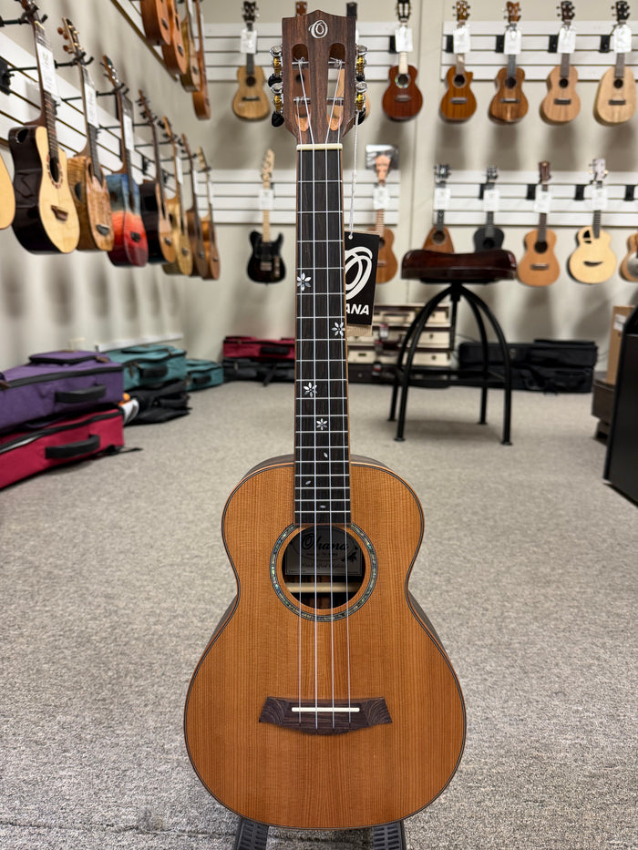 OHANA TK-50ME Solid Cedar/Ebony Tenor Ukulele
