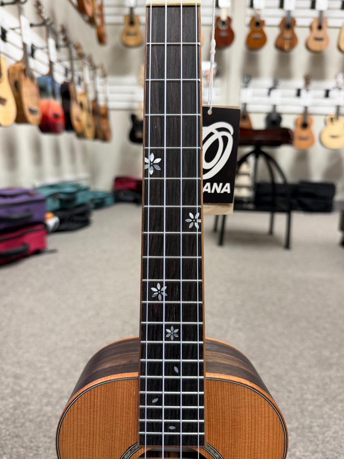 OHANA TK-50ME Solid Cedar/Ebony Tenor Ukulele