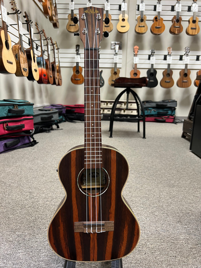 KALA KA-EBY-TE Ebony Electric Tenor Ukulele w/Case - Pre Loved