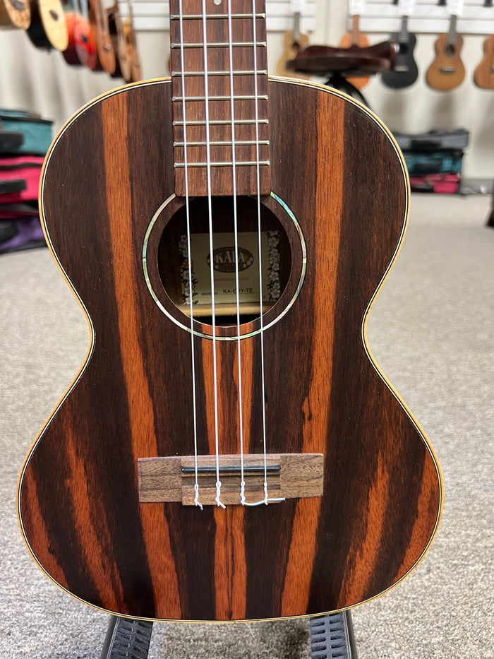 KALA KA-EBY-TE Ebony Electric Tenor Ukulele w/Case - Pre Loved