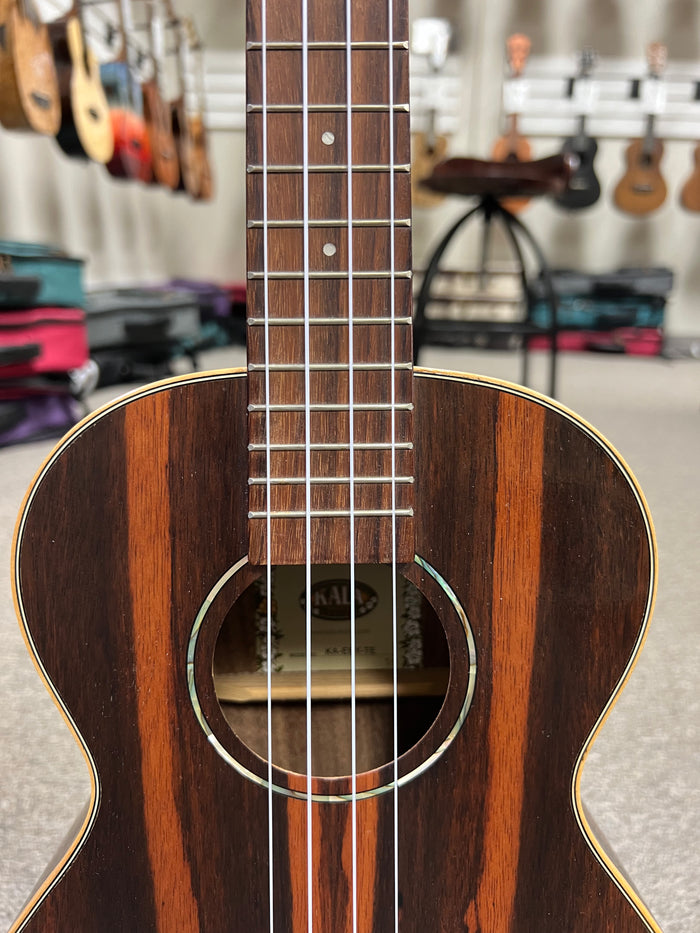KALA KA-EBY-TE Ebony Electric Tenor Ukulele w/Case - Pre Loved