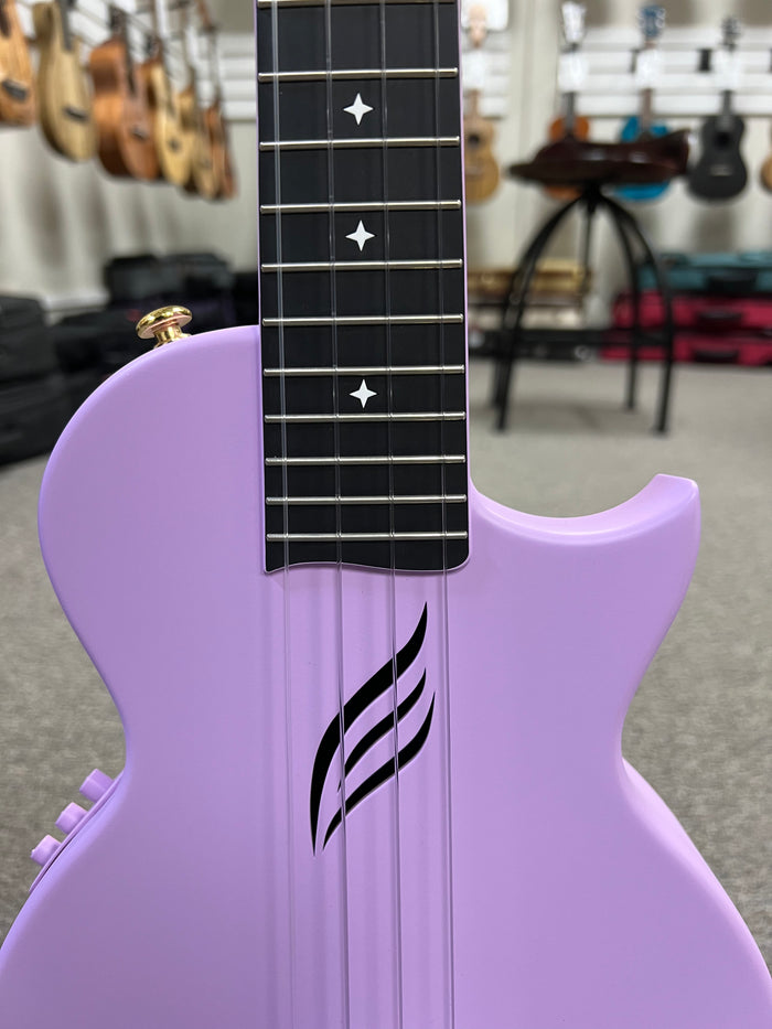 Enya Nova U Pro Carbon Fiber Acoustic Plus - Purple Tenor Ukulele w/Case - Weatherproof - Aloha City Ukes
