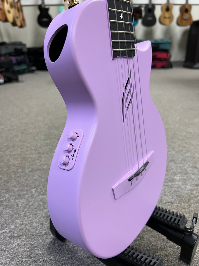 Enya Nova U Pro Carbon Fiber Acoustic Plus - Purple Tenor Ukulele w/Case - Weatherproof - Aloha City Ukes