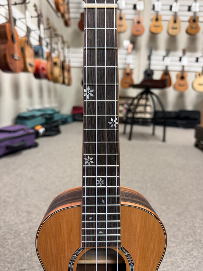 OHANA CK-50ME Solid Cedar/Striped Ebony Concert Ukulele