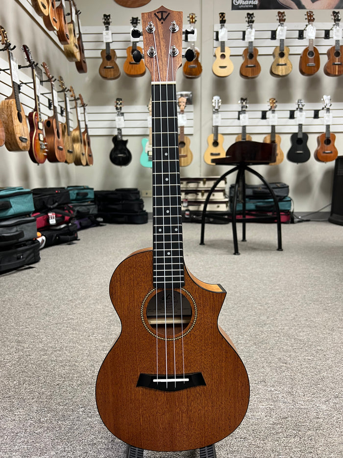 Twisted Wood Ember EM-600T Mahogany Tenor Ukulele w/Case - Solid Top - Aloha City Ukes