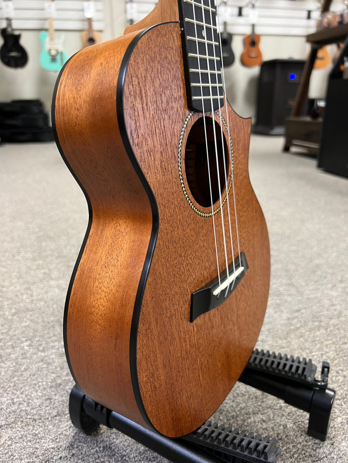 Twisted Wood Ember EM-600T Mahogany Tenor Ukulele w/Case - Solid Top - Aloha City Ukes