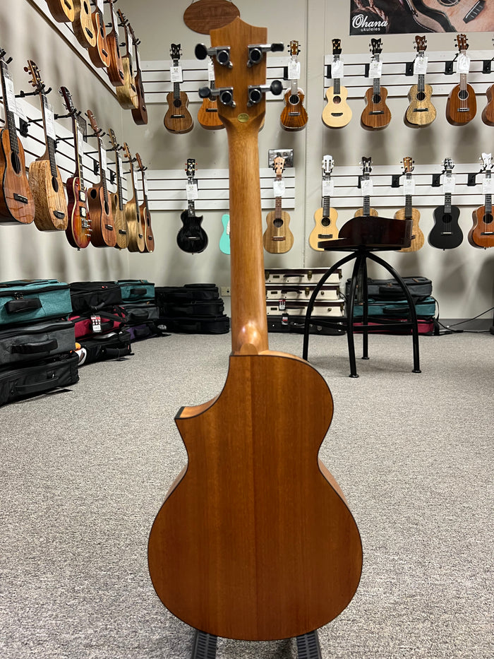 Twisted Wood Ember EM-600T Mahogany Tenor Ukulele w/Case - Solid Top - Aloha City Ukes