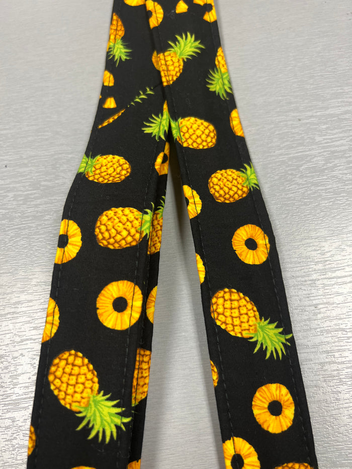 Quiltsand Woven Ukulele Strap - Tossed Pineapples - Adjustable - Aloha City Ukes