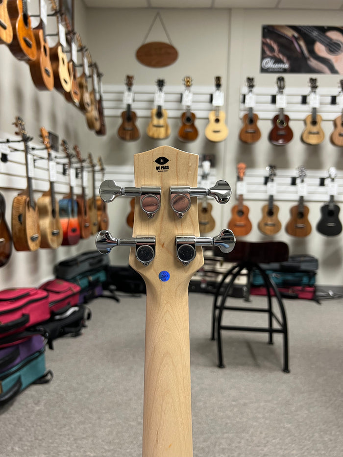 Flight Black Solid Body Electric Mini Bass Lite Ukulele - Short Scale Bass