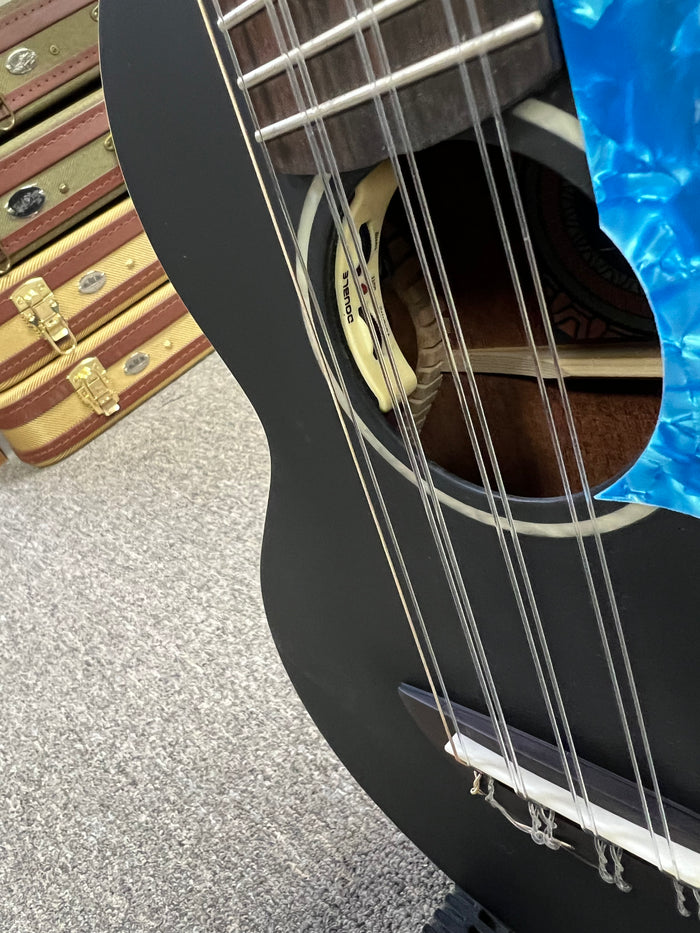Flight Iris 8 String Electric Tenor Ukulele w/Case - Black