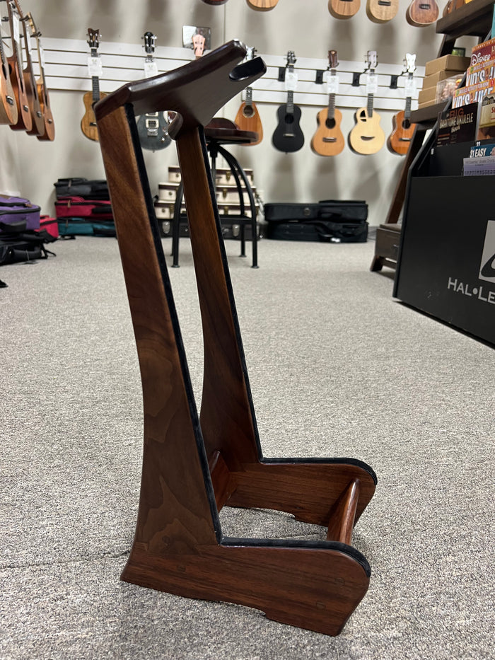 Custom Walnut Wood Ukulele Stand by Lee Murdock - Walnut Uke Stand