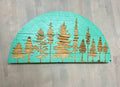Ginger & The Huth- 1/2 Round Reclaimed Treescape - Pine & Moss