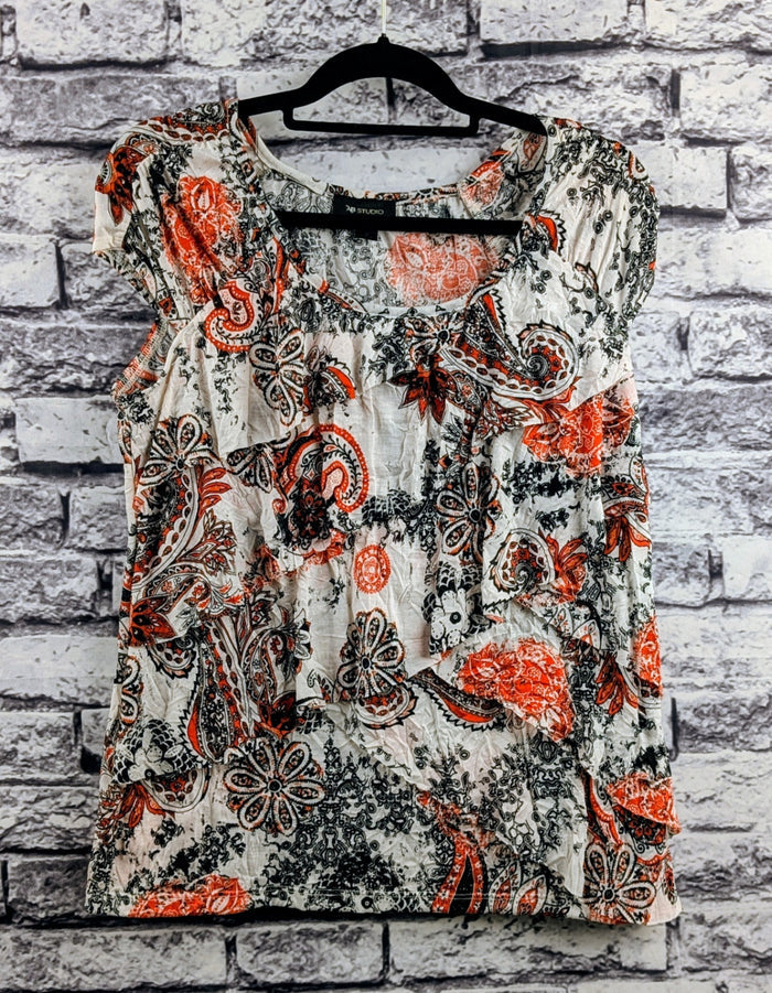 AB Studio Layered Paisley Print Shirt