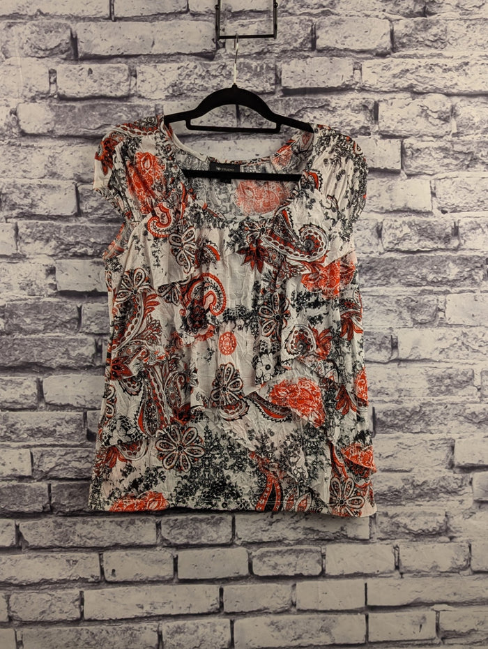 AB Studio Layered Paisley Print Shirt