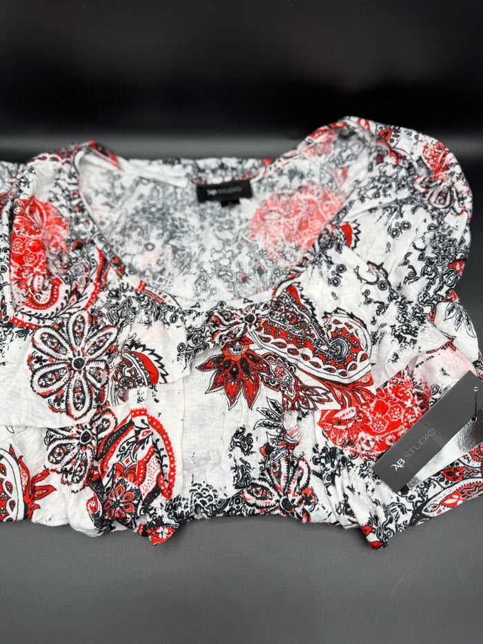 AB Studio Layered Paisley Print Shirt