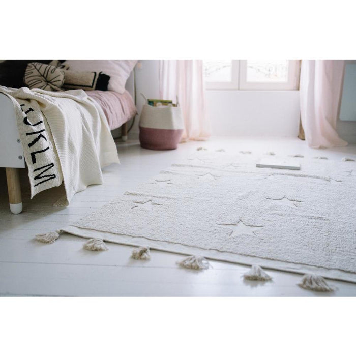 Rugs by Roo | Lorena Canals ABC Natural Black Knitted Baby Blanket-BLC-ABC-NAT