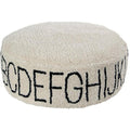 Rugs by Roo | Lorena Canals ABC Natural Black Pouffe-P-ABC-NBK