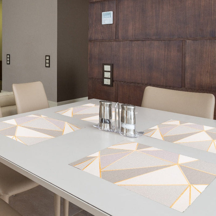 Abstract Grey Table Mats Set | 6 Pcs Tablemat The June Shop