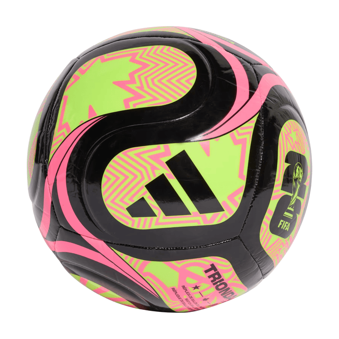 adidas FIFA World Cup 26 Trionda Club Soccer Ball (Black/Lucid Lemon/Lucid Pink) | SoccerWearhouse
