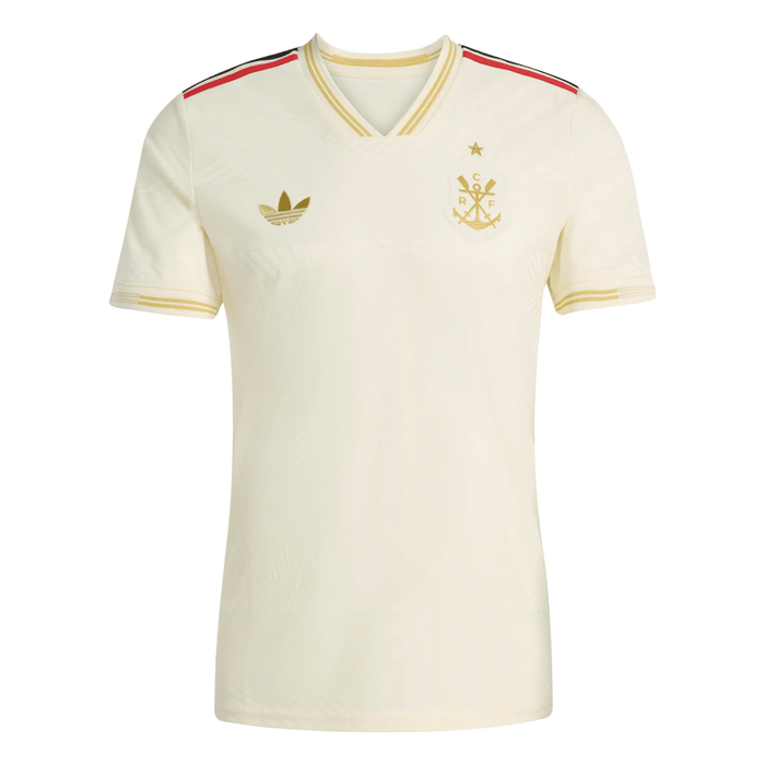 adidas Men's CR Flamengo Authentic Third Jersey 25/26 (Cream White) | SoccerWearhouse