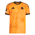 adidas Roma Artem Dovbyk Away Jersey w/ Europa League Patches 25/26 (Orange/Black) | SoccerWearhouse