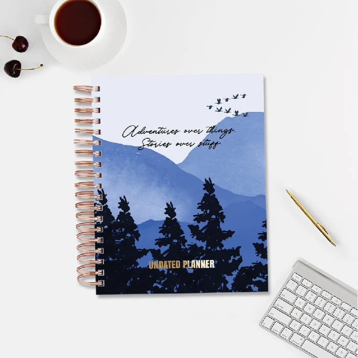 Undated Yearly Planner - Adventures Over Things Undated Planners June Trading