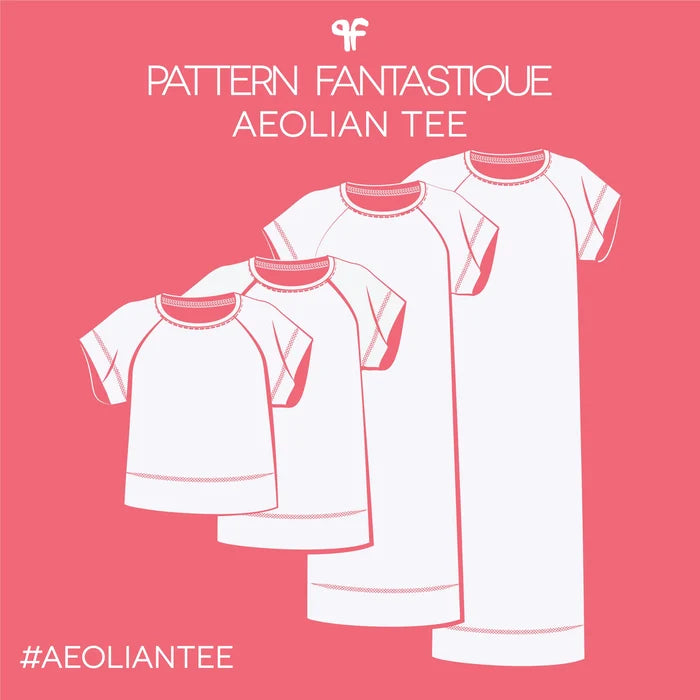 Aeolian Tee & Dress Sewing Pattern – boxy fit with square sleeves & draped silhouette