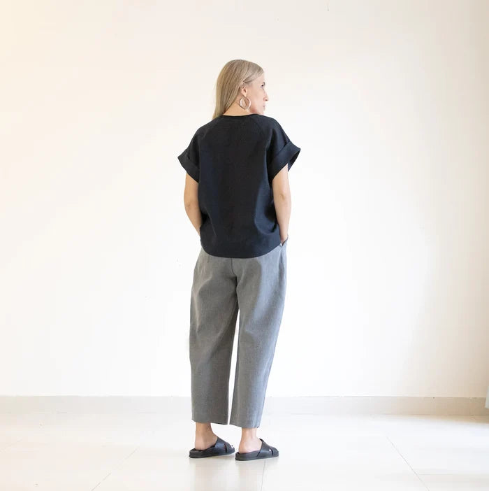 Aeolian Tee & Dress Sewing Pattern – boxy fit with square sleeves & draped silhouette