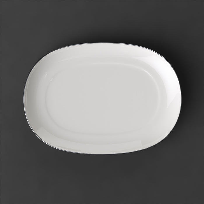 Anmut Platinum Pickle Dish/Saucer Sauceboat 20cm