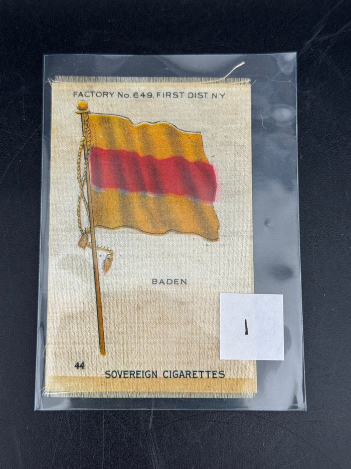 Antique Cigarette Silks, Flags, Lot of 5