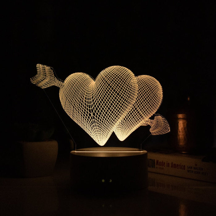 Arrow Heart Neon 3D Light 3D Lights June Trading