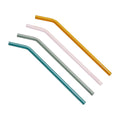 Artesano Hot & Cold Beverage Glass Straw Set 4 Pcs