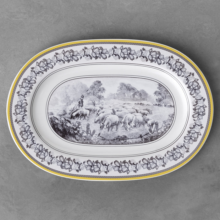Audun Ferme Oval Plate 34 cm