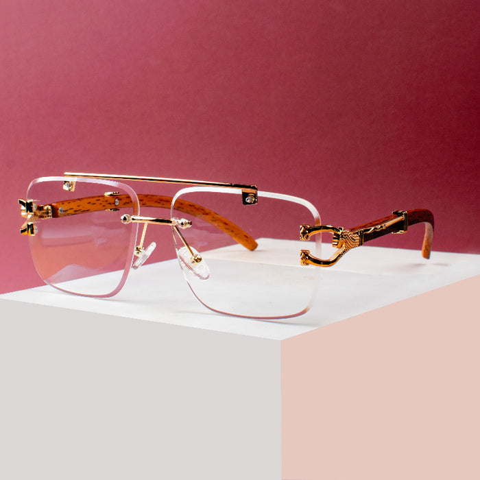Aurora Gold Rimless Sunglasses